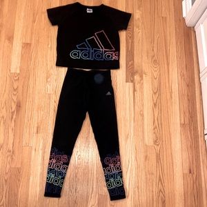 Adidas t-shirt and legging set